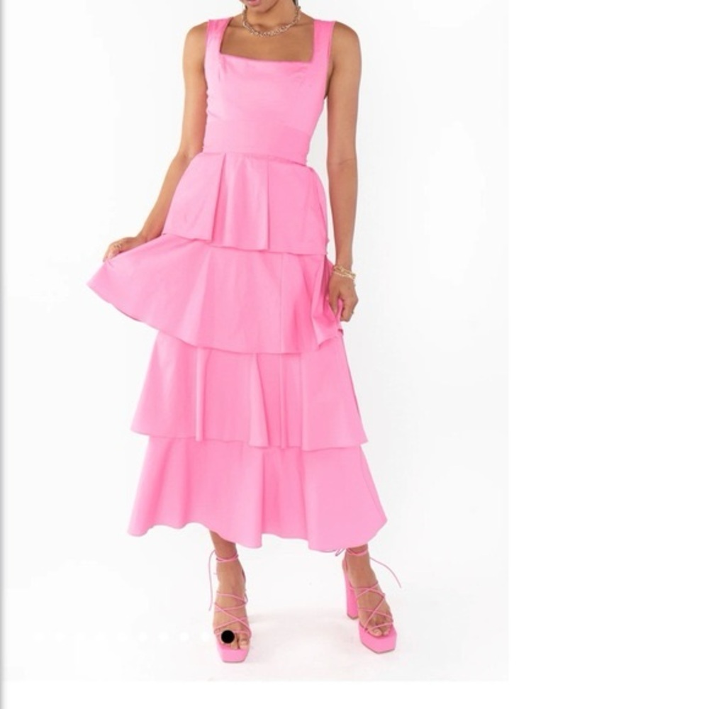 Show Me Your Mumu Med Midi Dress in Pinck Poplin- size XL - Picture 1 of 9